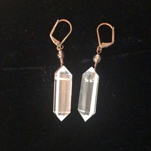 Handmade quartz earrings